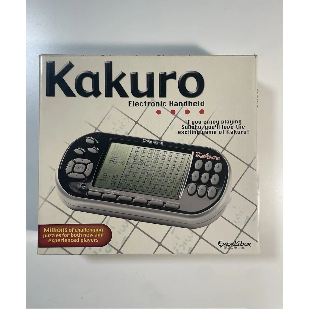 Excalibur Kakuro Electronic Handheld Puzzle Game Portable Digital Brain Teaser